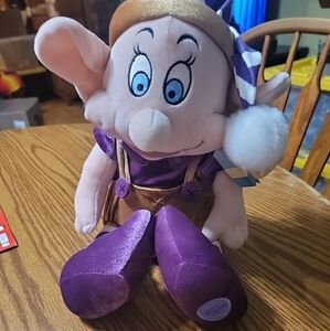 The Disney Store DOPEY elf Snow White Dwarf 13" Plush Christmas Holiday Toy NWT